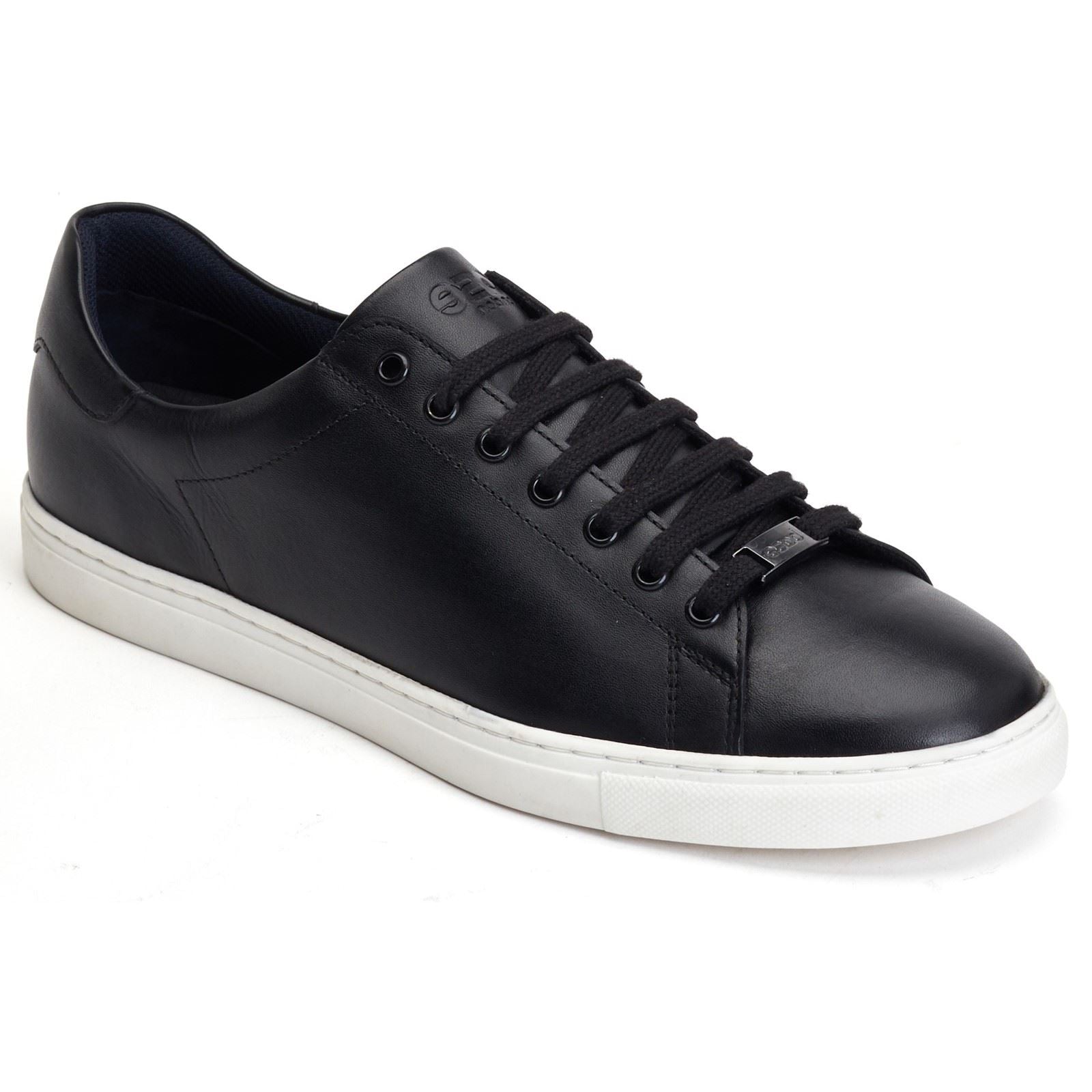 Base London Tucker Leather Men's Black Sneakers