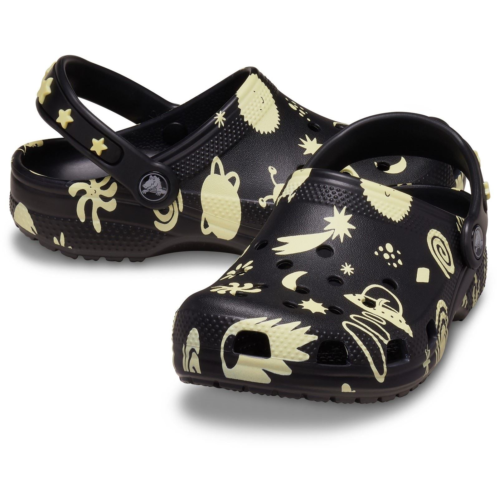 Crocs Classic Graphic Synthetic Black Loafers