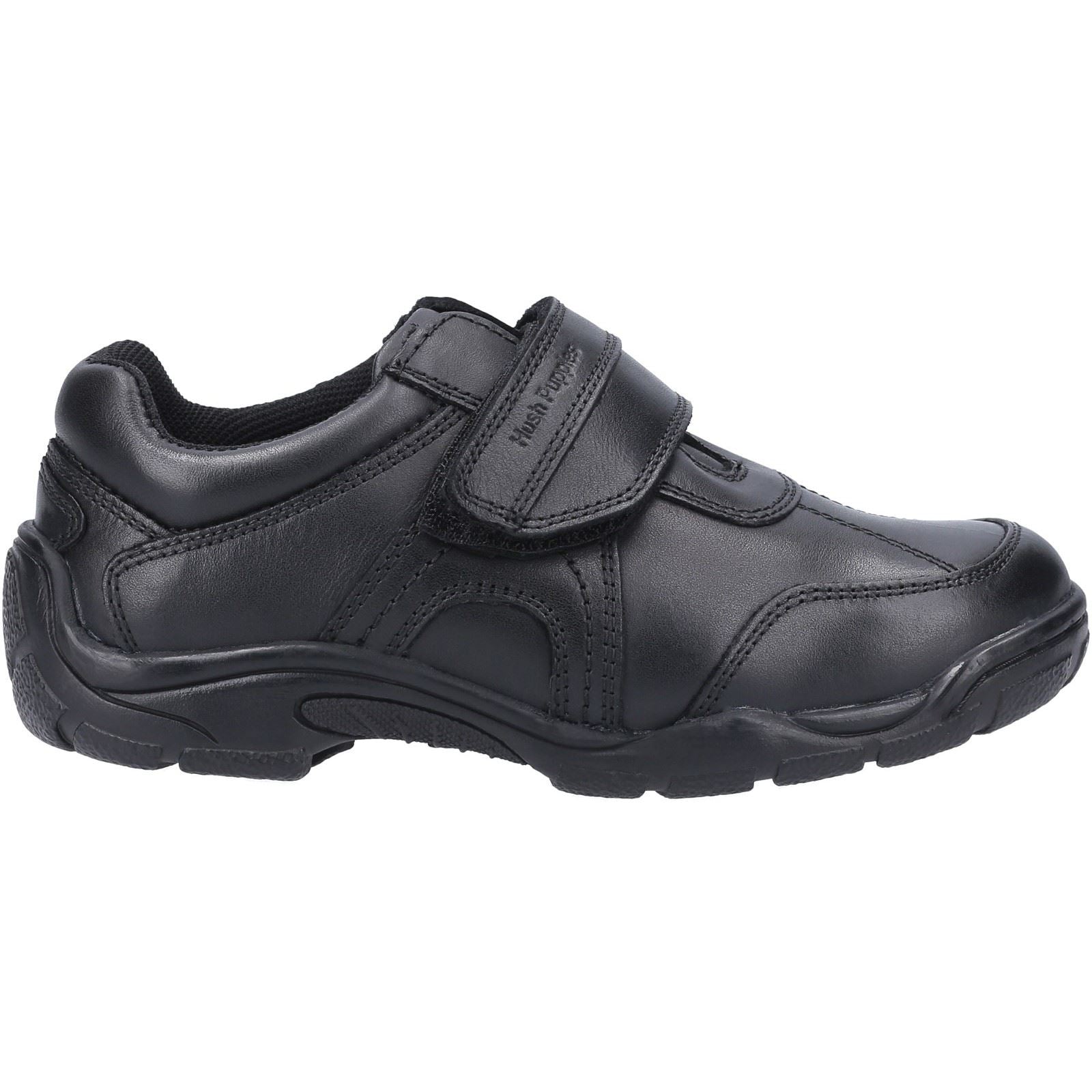 Hush Puppies Arlo Junior Boys Black Leather Shoes