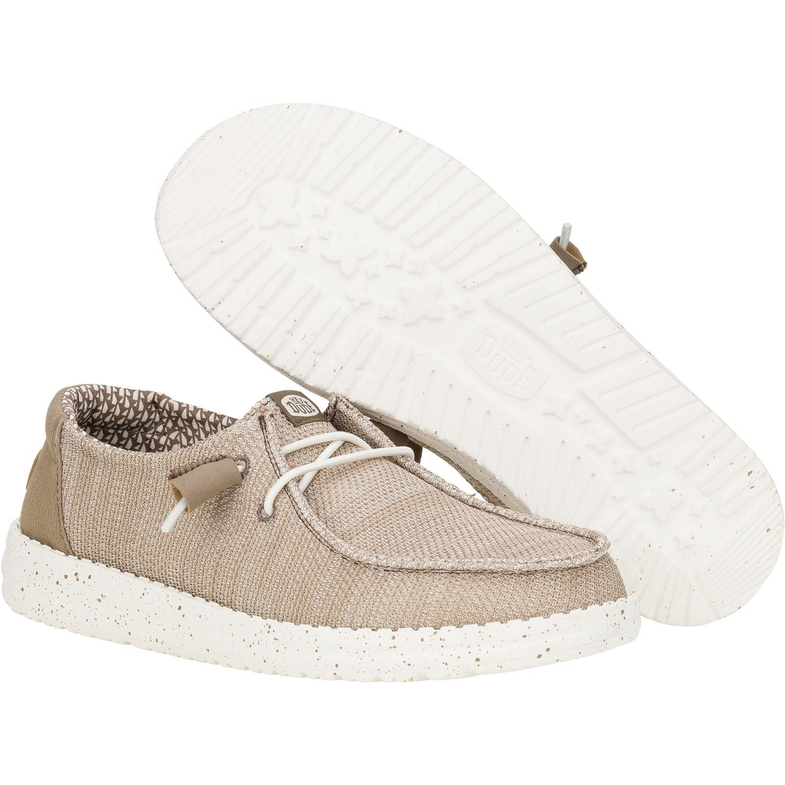 HEYDUDE Wendy Stretch Mesh Synthetic Women's Walnut Loafers