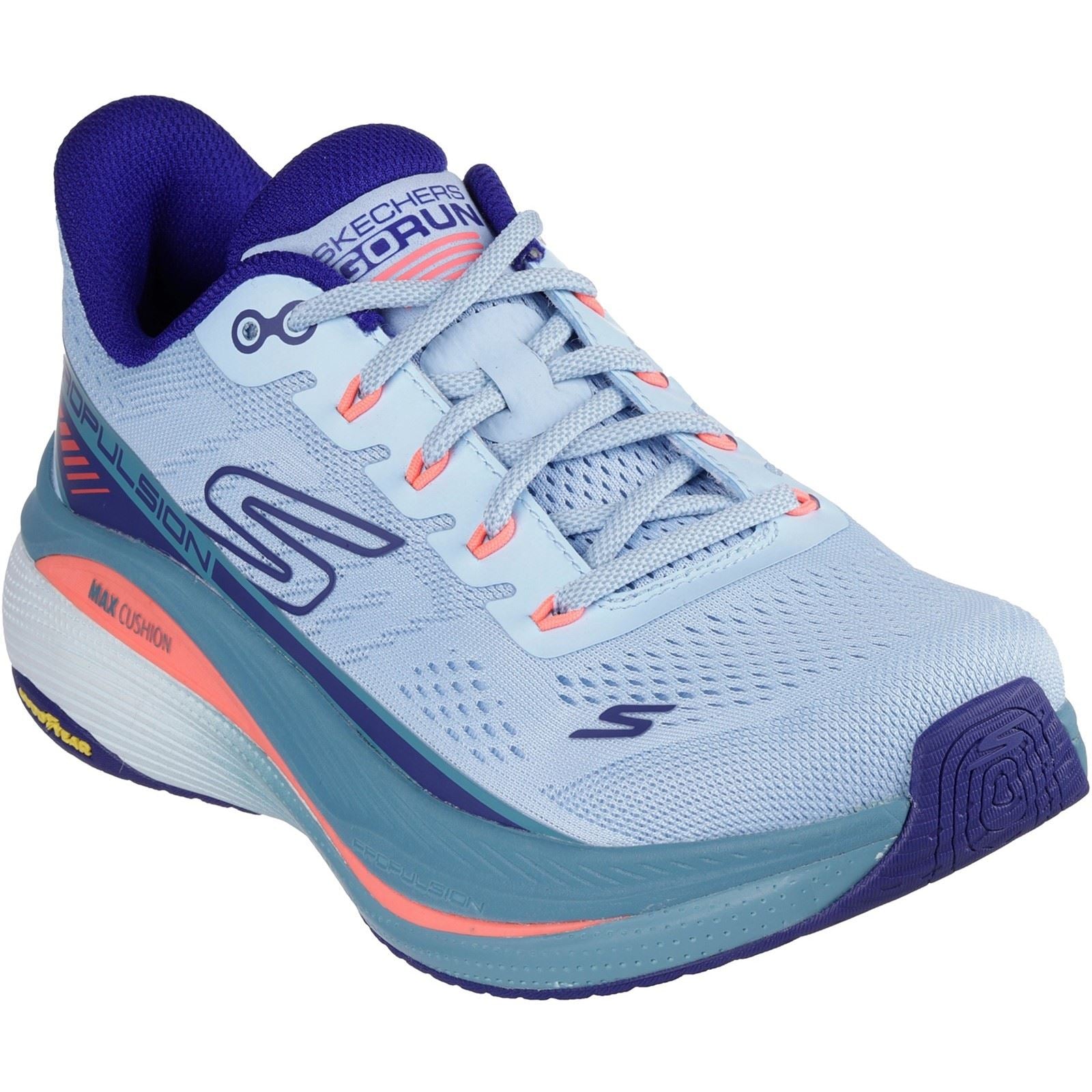 Skechers Performance Max Cushioning Propulsion Textile Women's Light Blue/Navy Sneakers