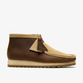 Clarks Originals Wallabee RB Combi Leather Men's Beeswax Brown Boots