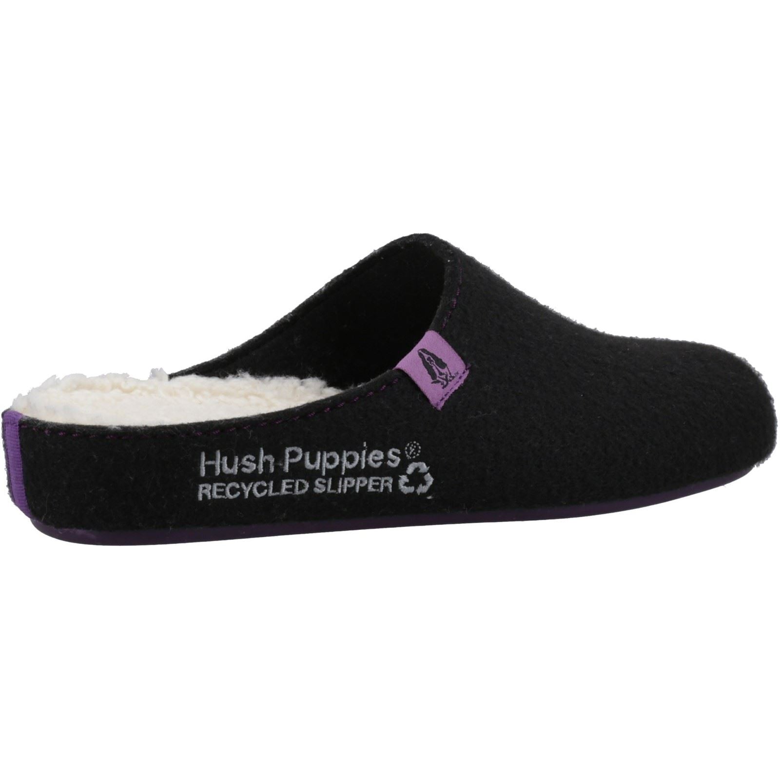 Hush Puppies The Good 90% Recycled RPET Synthetic Women's Black Slippers
