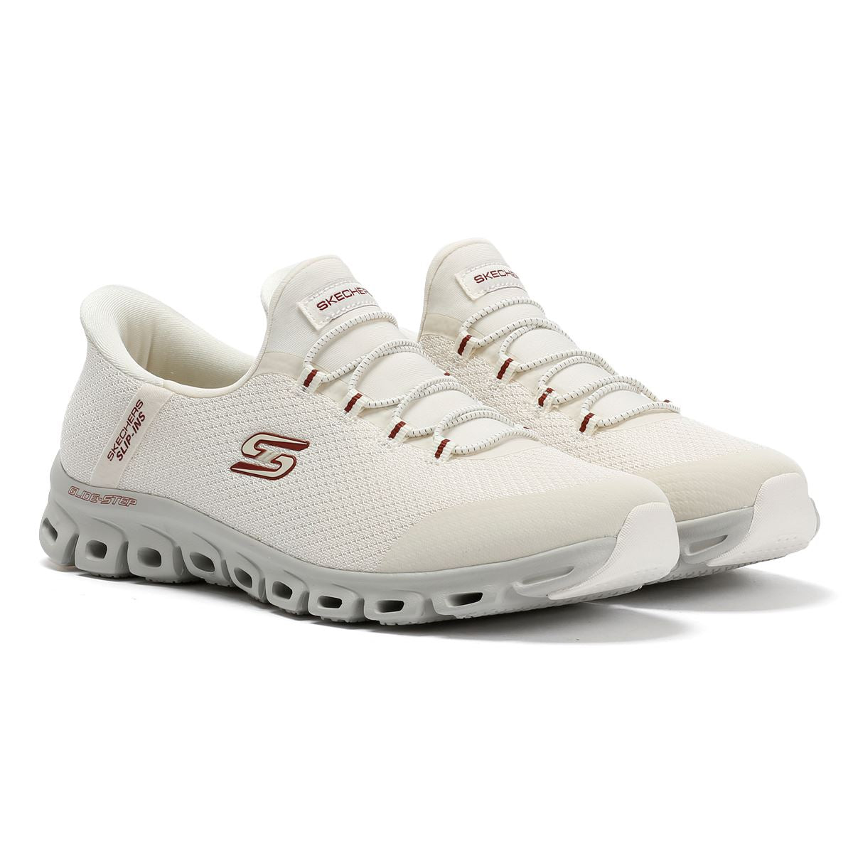 Skechers Slip-Ins Glide Step Vibey Mesh Women's White Sneakers