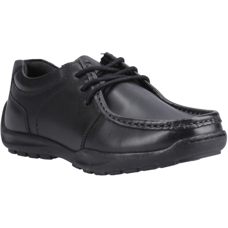 Hush Puppies Mackenzie Leather Boys's Black Lace-Up Shoes