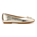 FitFlop Delicato Metallic Leather Women's Platino Ballet Flats