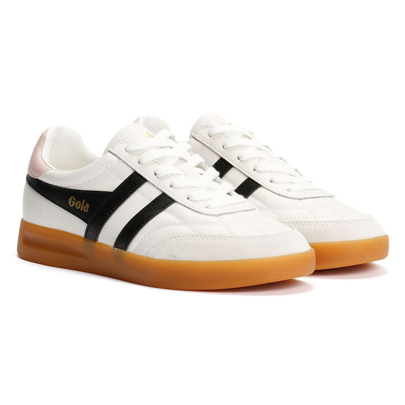 Gola Stadia Leather Women's White/Black/Chalk Pink Sneakers