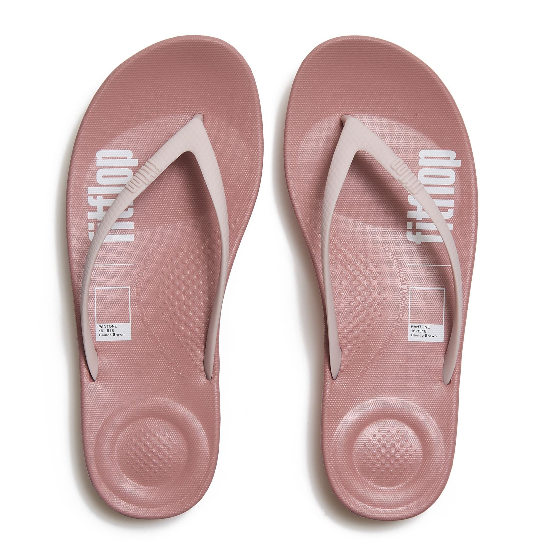 FitFlop X Pantone Iqushion Women's Cameo Brown Flip Flops