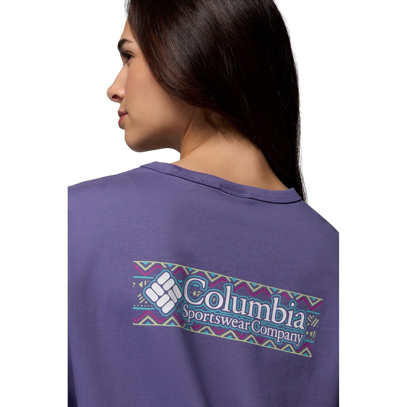 Columbia CSC Heavyweight Graphic Tee Cotton Women's Purple T-Shirt