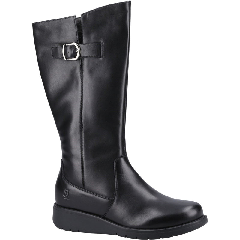 Hush Puppies Luna Leather Women's Black Boots