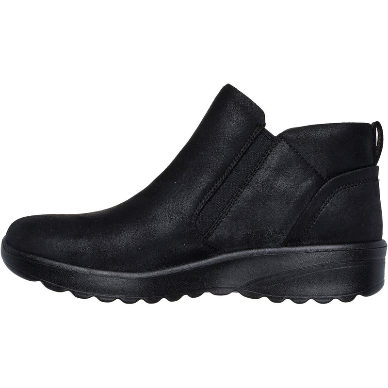 Skechers Lovely Vibe Fall In Bloom Textile Women's Black Winter Ankle Boots