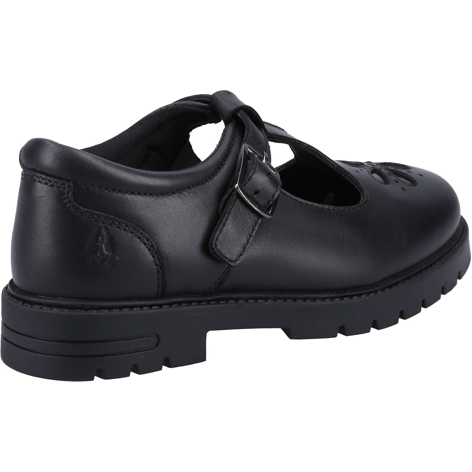 Hush Puppies Fiona SNR Leather Girls's Black Shoes