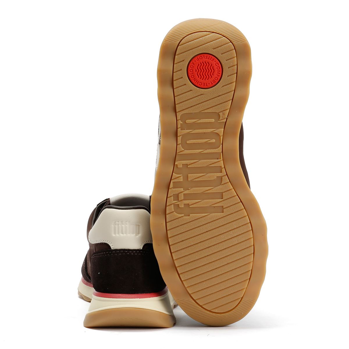 FitFlop Retro-Q FF Nylon Women's Chocolate Brown/Paris Beige Sneakers