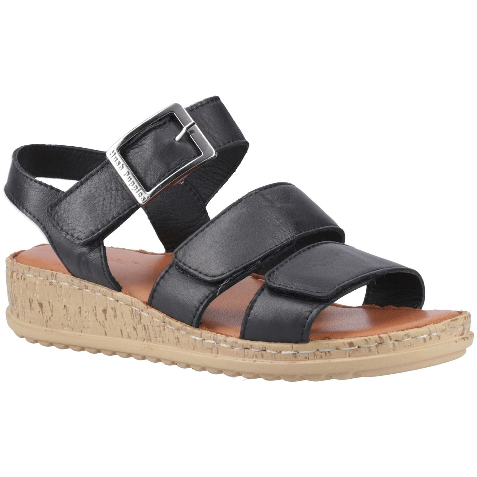 Hush Puppies Eliana Leather Women's Black Sandals