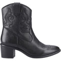 Hush Puppies Wynn Leather Women's Black Heeled Ankle Boots