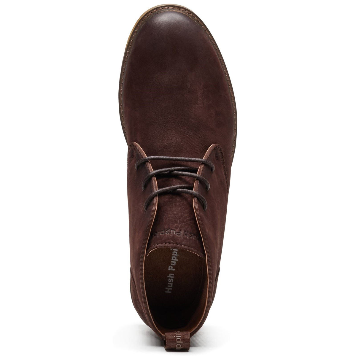 Hush Puppies Ricky Leather Men's Dark Brown Ankle Boots