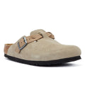 Birkenstock Boston Braided Taupe Suede Regular Clogs