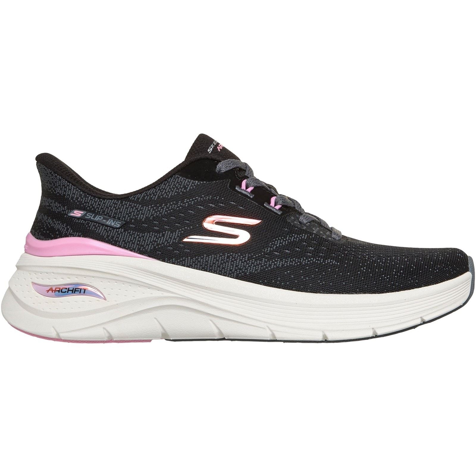 Skechers Arch Fit 3.0 Textile Women's Black Mesh/Multi Trim Sneakers
