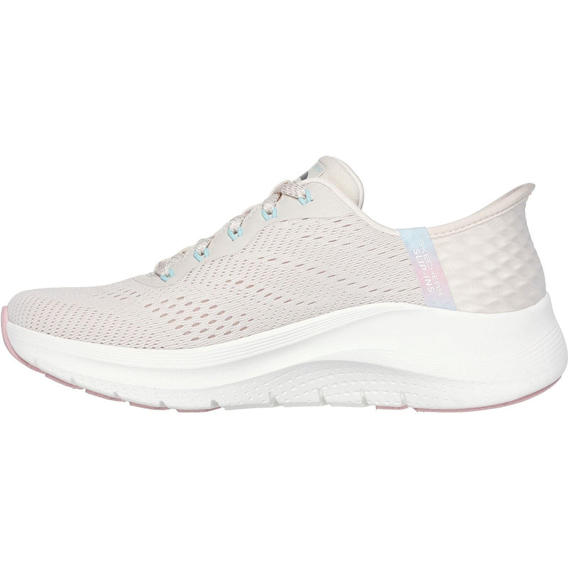 Skechers Arch Fit 2.0 - Easy Chic Textile Women's Natural/Pink Sneakers