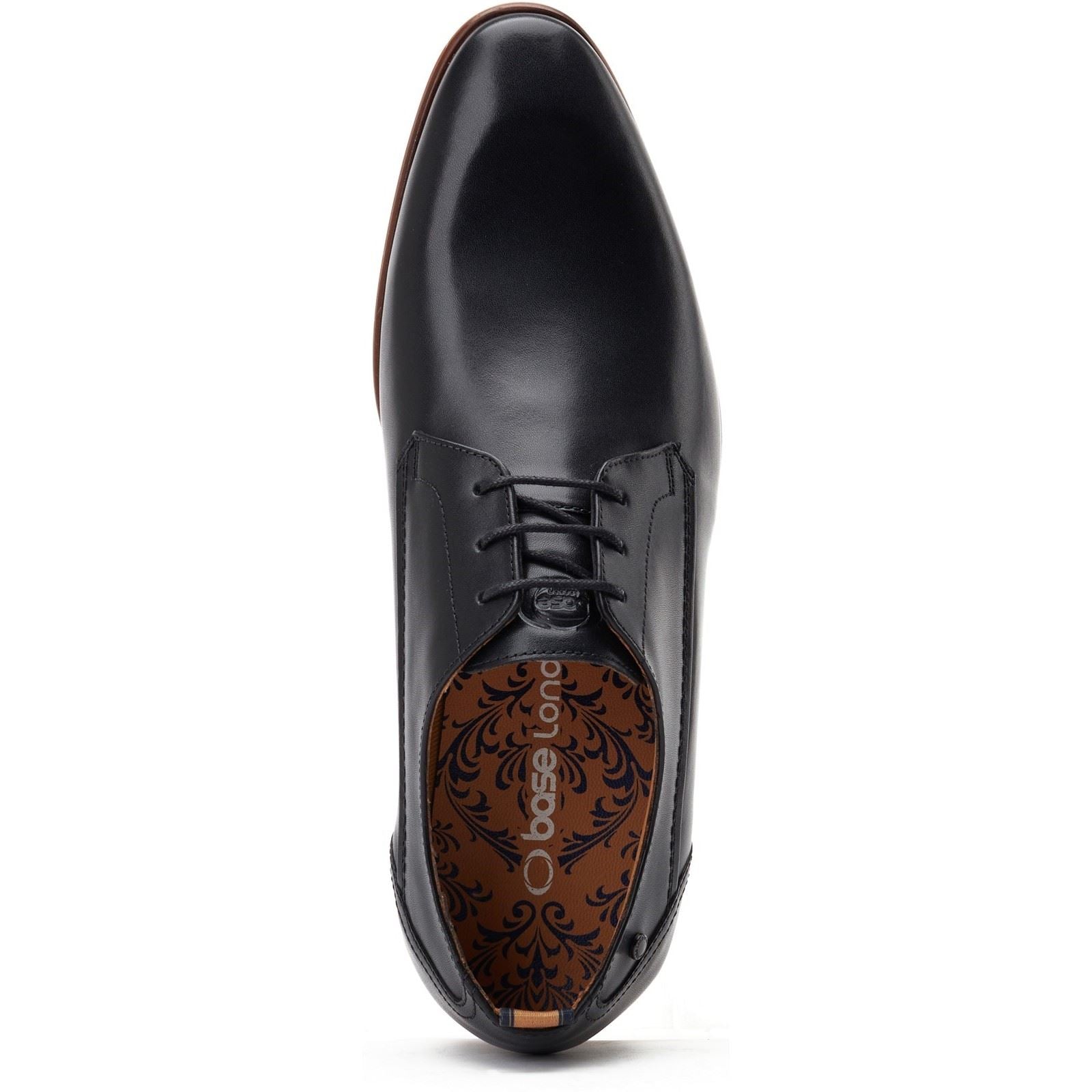 Base London Gambino Excel Leather Men's Black Lace-Up Shoes