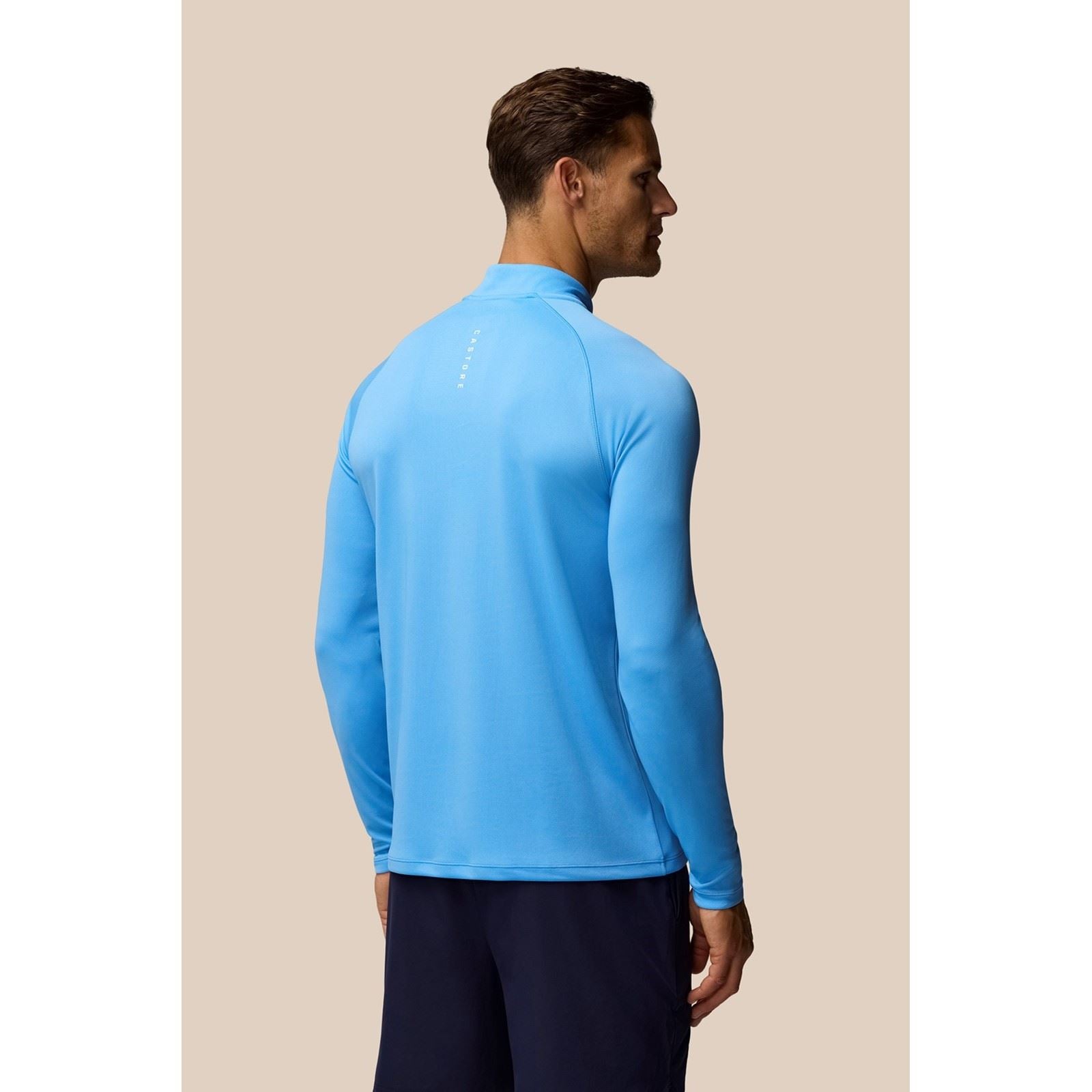 Castore Adapt Training 1/4 Zip Top Polyester Men's Blue Activewear T-Shirts