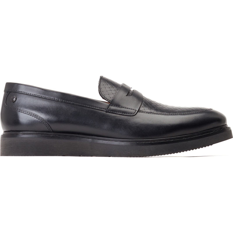 Base London Sid Leather Men's Black Loafers