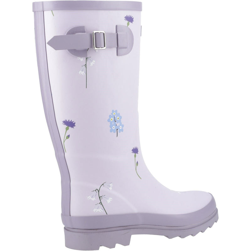 Cotswold Wildflower Tall Rubber Women's Lilac Wellington Boots