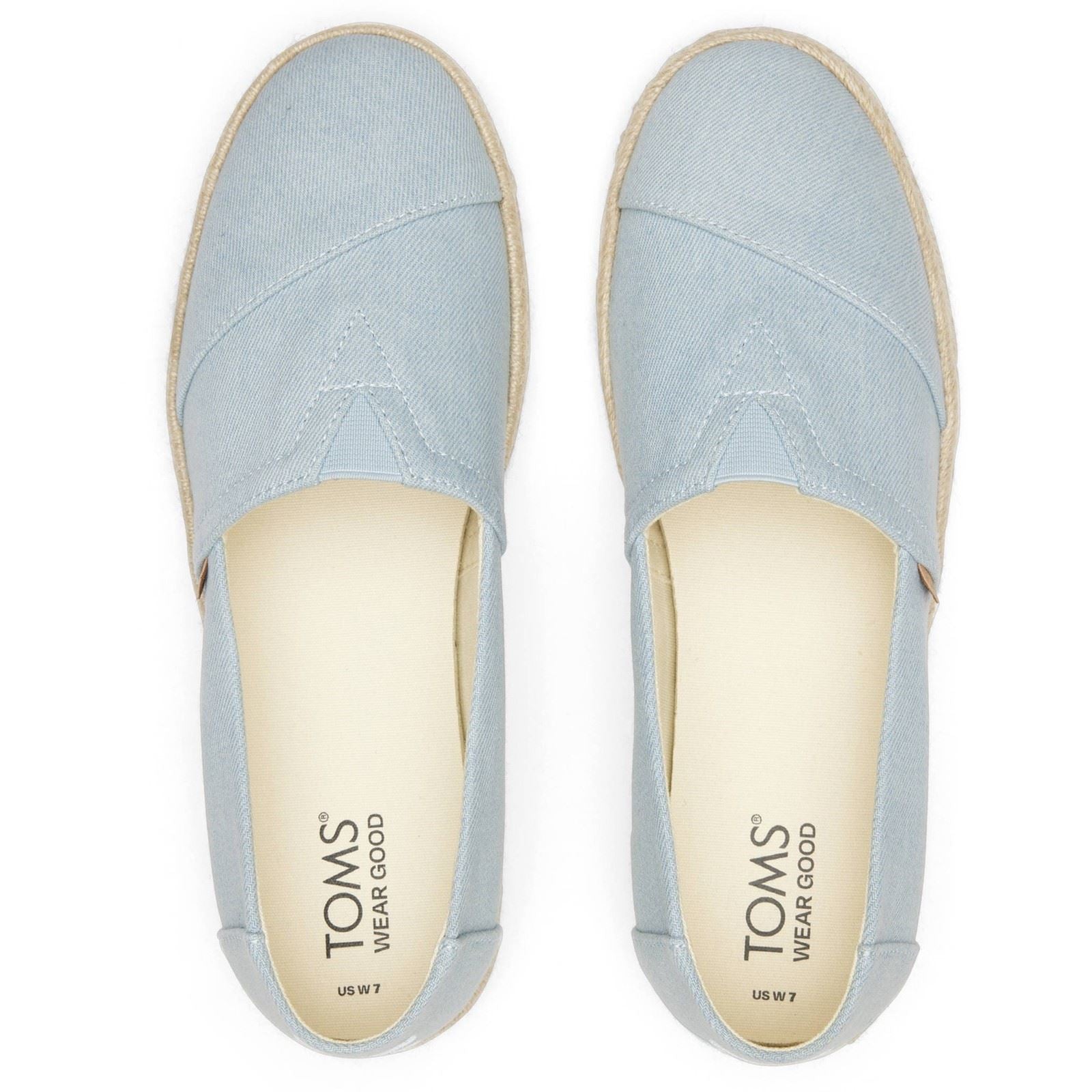 TOMS Alpargata Rope 2.0 Textile Women's Light Blue Espadrilles