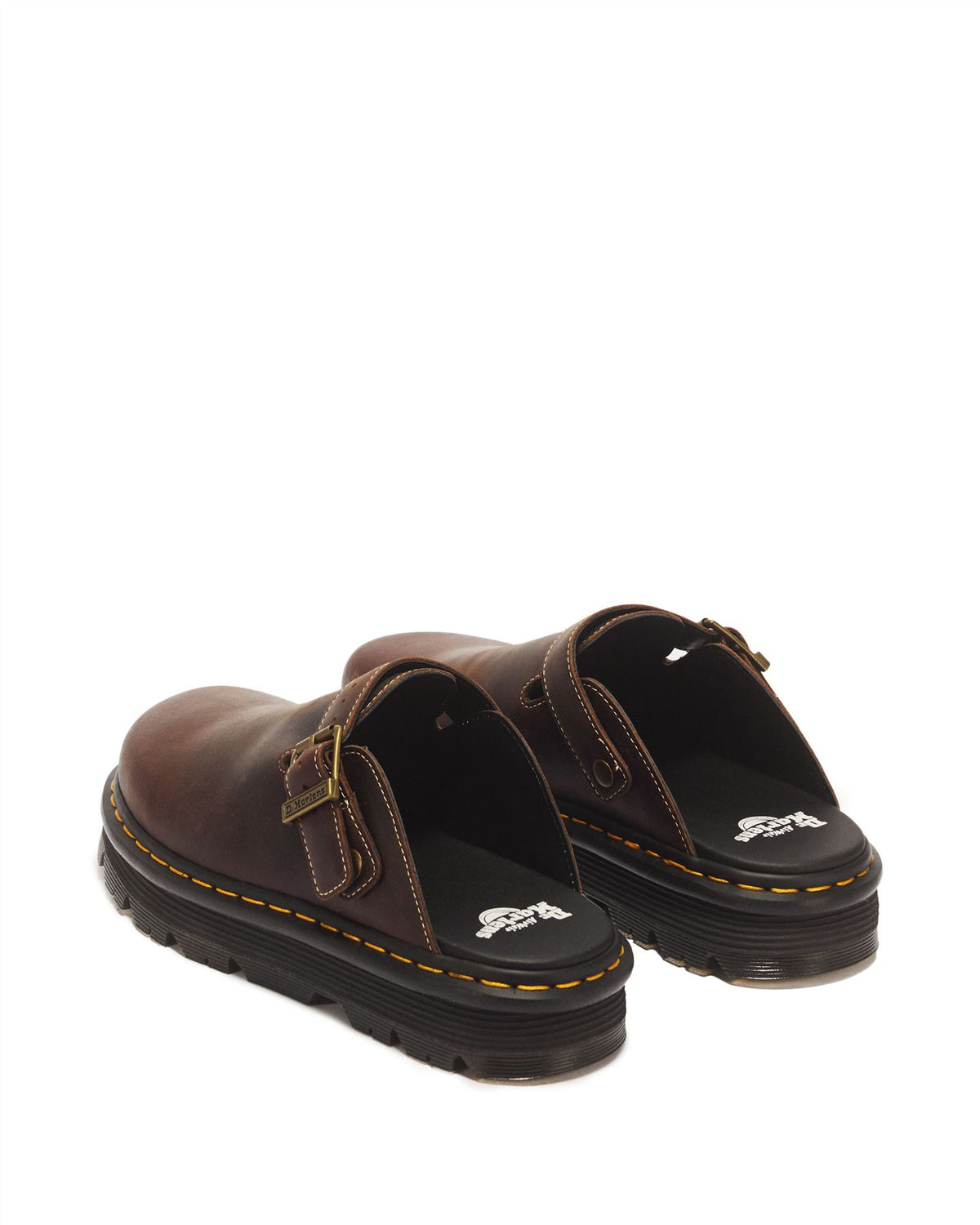 Dr. Martens Zebzag Mule Crazy Horse Leather Dark Brown Mules