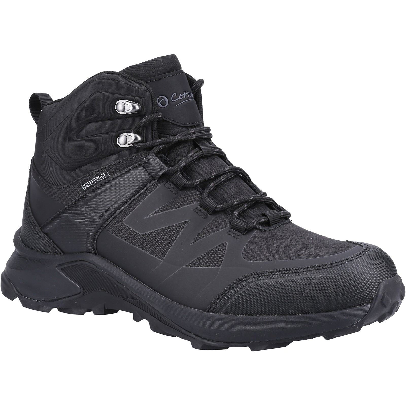 Cotswold Horton RPET+Mesh Men's Black Hiking Boots