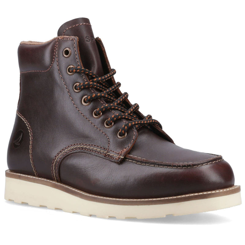 Sperry Boston Leather Men's Chocolate Ankle Boots