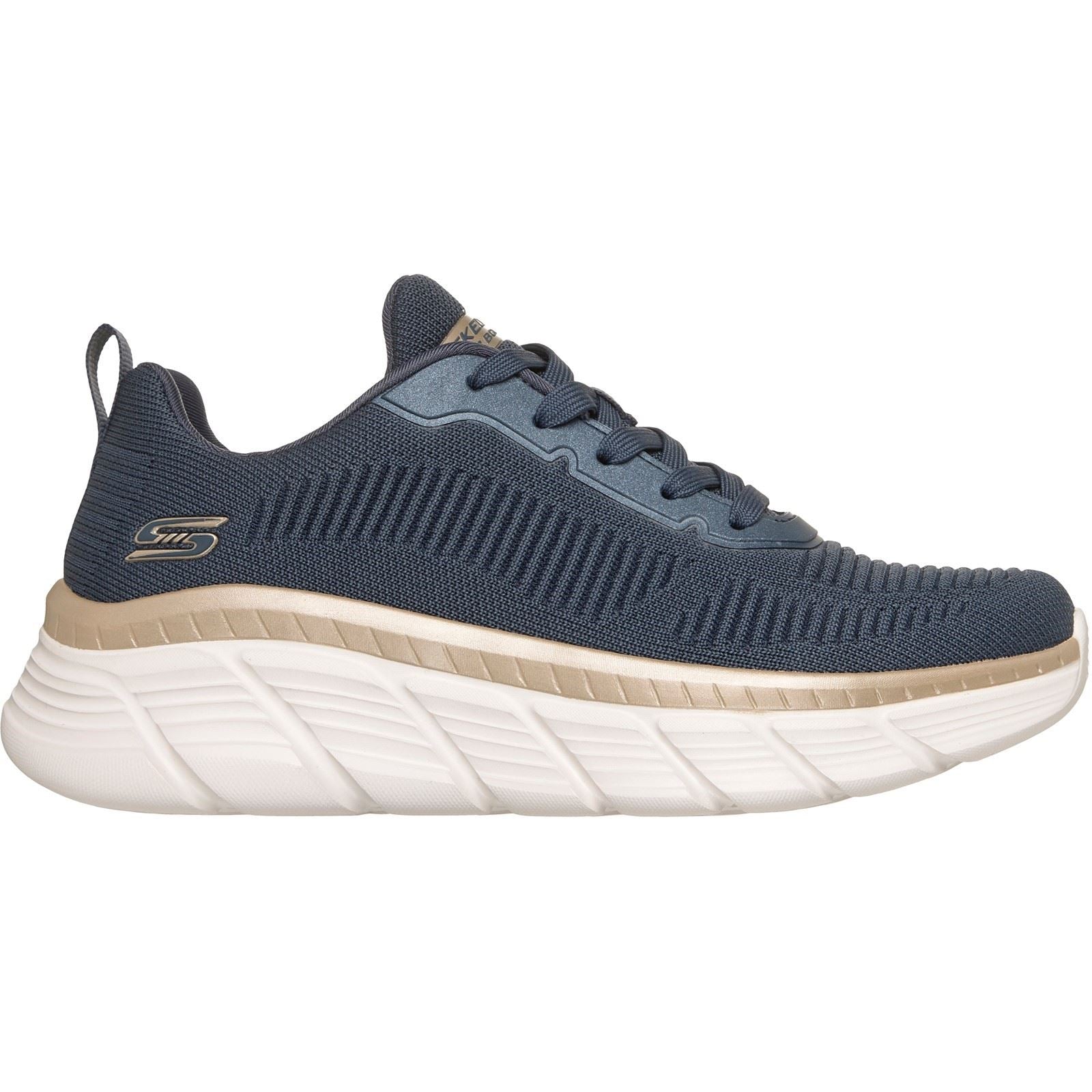 Skechers Bobs B Flex Hi Flying Textile Women's Navy/Gold Sneakers