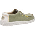 HEYDUDE Wally Coastline Canvas Men's Olive Boat Shoes