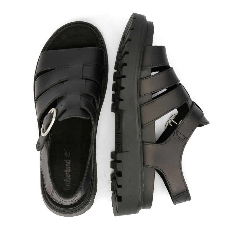 Timberland Clairemont Way Fisherman Leather Women's Black Sandals