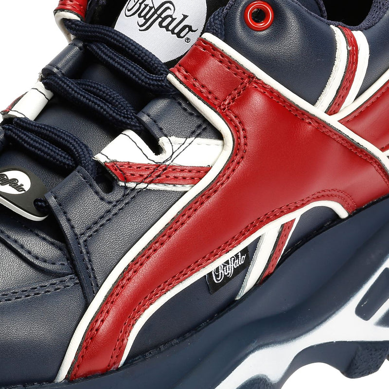 Buffalo 1339-14 Leather Women's Blue/Red Sneakers
