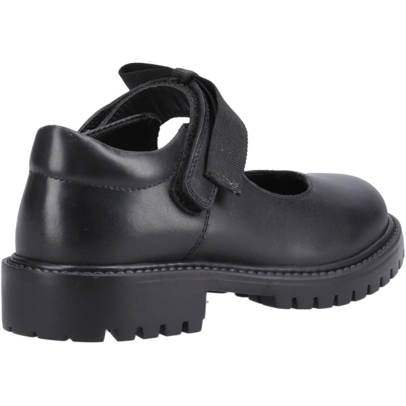 Hush Puppies Astrid Bow Leather Girls's Black Shoes