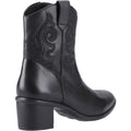 Hush Puppies Wynn Leather Women's Black Heeled Ankle Boots