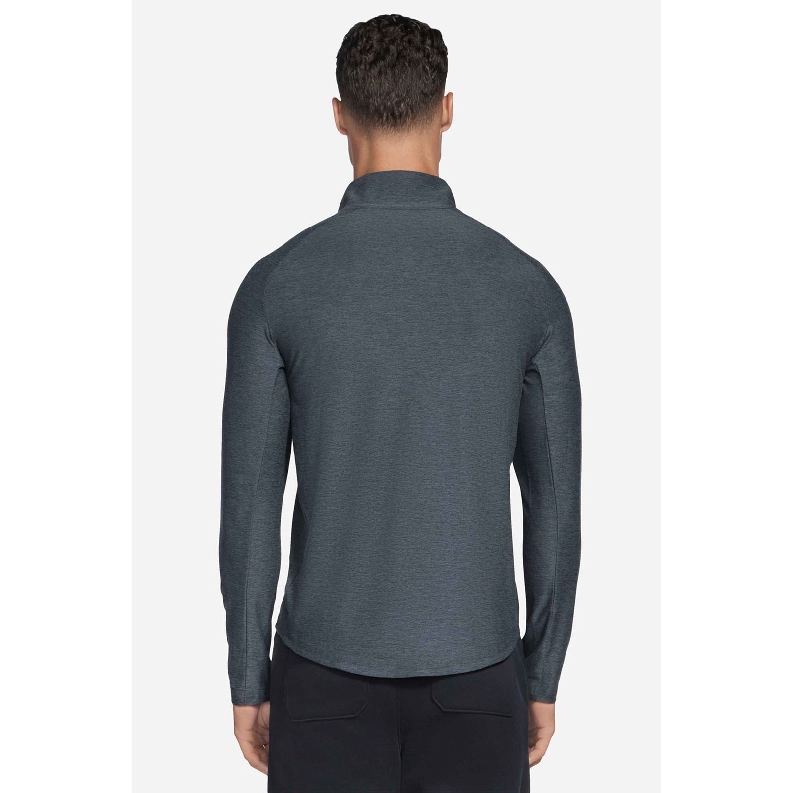 Skechers GO DRI All Day Performance 1/4 Zip Polyester Men's Black Activewear T-Shirts