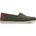 TOMS Alpargata Classic Cotton Blend Men's Dark Sage Espadrilles