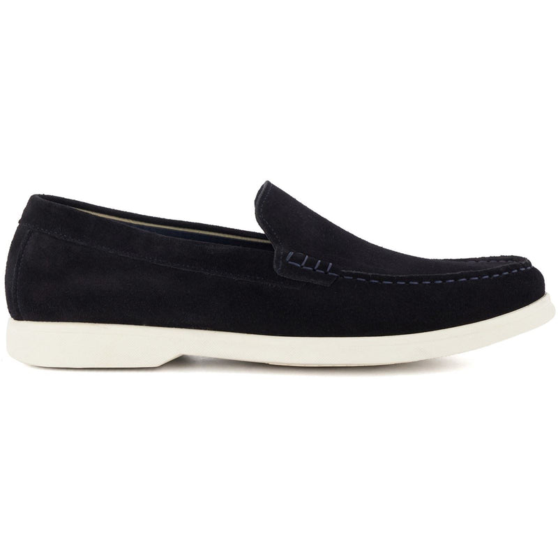 Dune Buftonn Suede Men's Navy Loafers