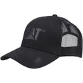 Caterpillar Raised Logo Cotton Unisex Adults Black Baseball Caps