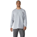 Dickies Pocket Long Sleeve Cotton Men's Grey T-Shirt
