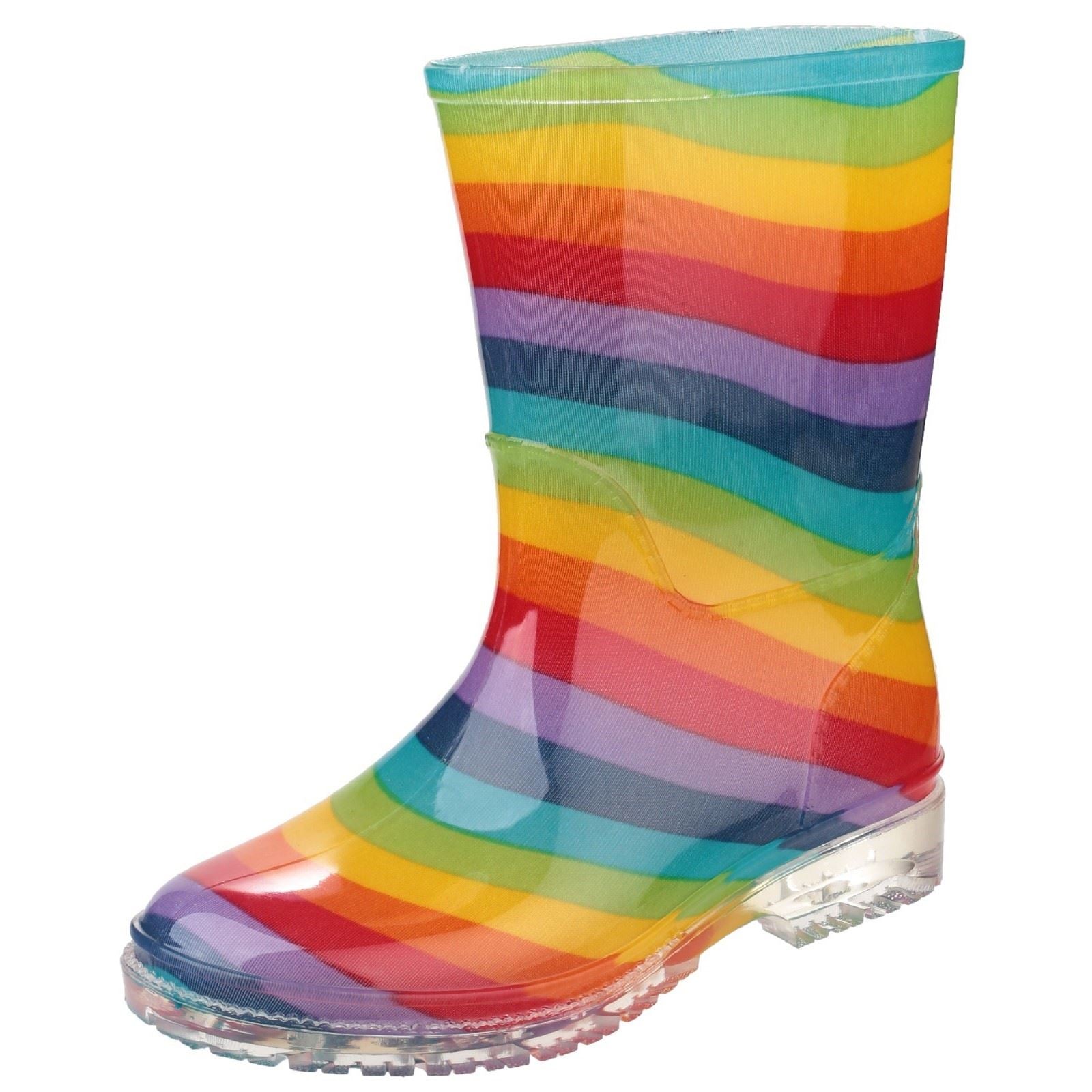 Cotswold PVC Jnr PVC Girls's Rainbow Wellington Boots