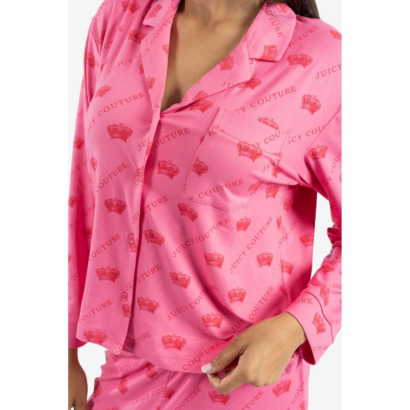 Juicy Couture Estelle & Nolan Polyester Women's Pink Loungewear Set