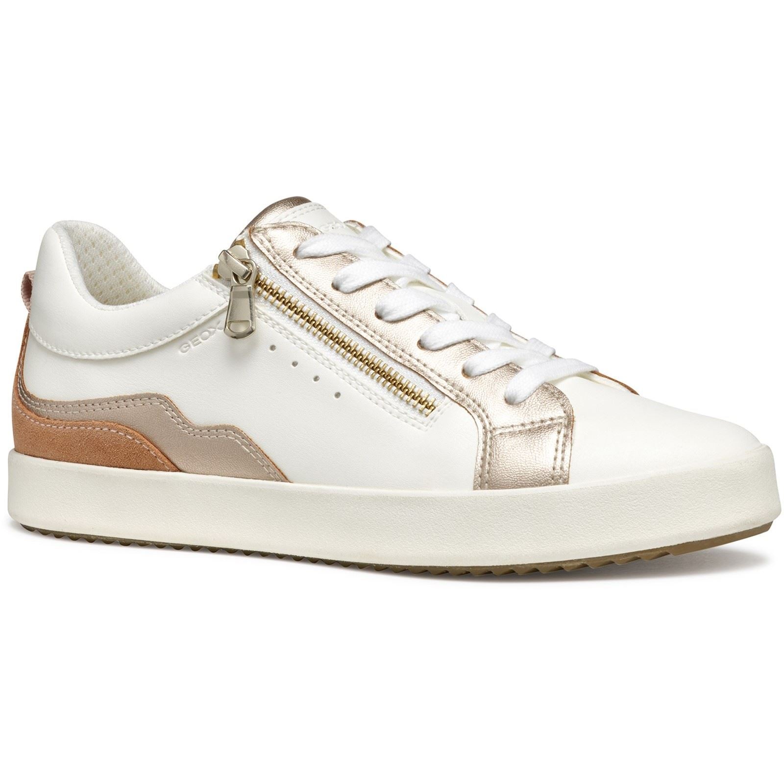 Geox D BLOMIEE Women's Optic White/Nude Sneakers