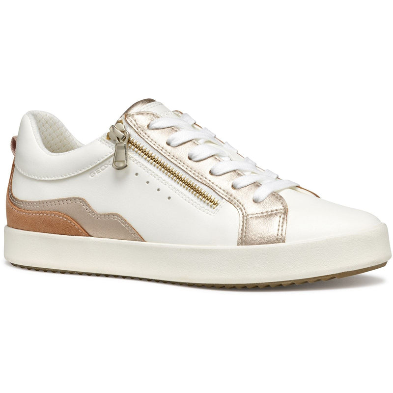 Geox D BLOMIEE Women's Optic White/Nude Sneakers