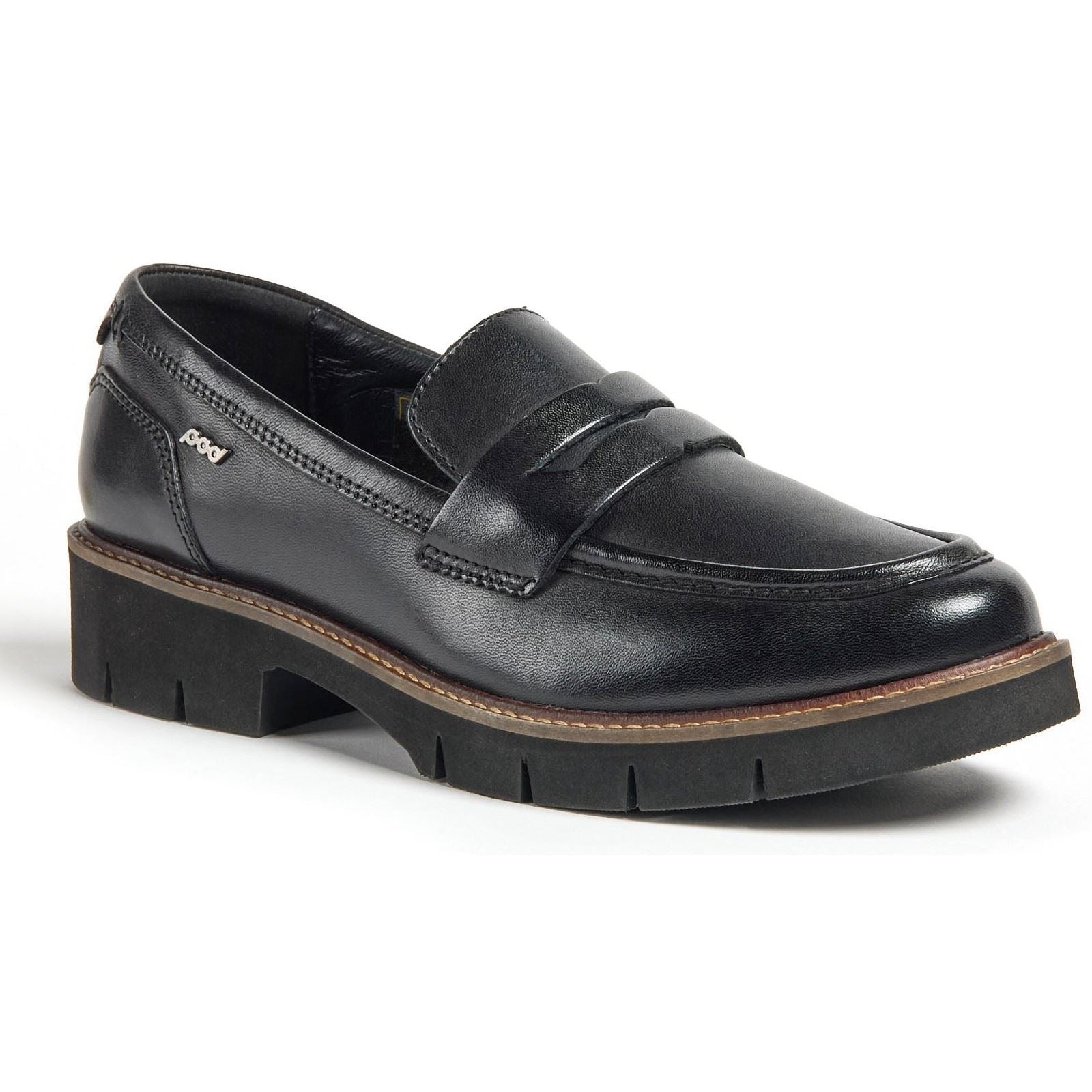 Pod Kaltin Leather Women's Black Loafers