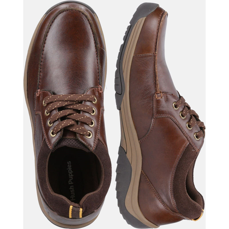 Hush Puppies Derek Leather Men's Coffee Lace-Up Shoes