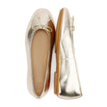 FitFlop Delicato Metallic Leather Women's Platino Ballet Flats