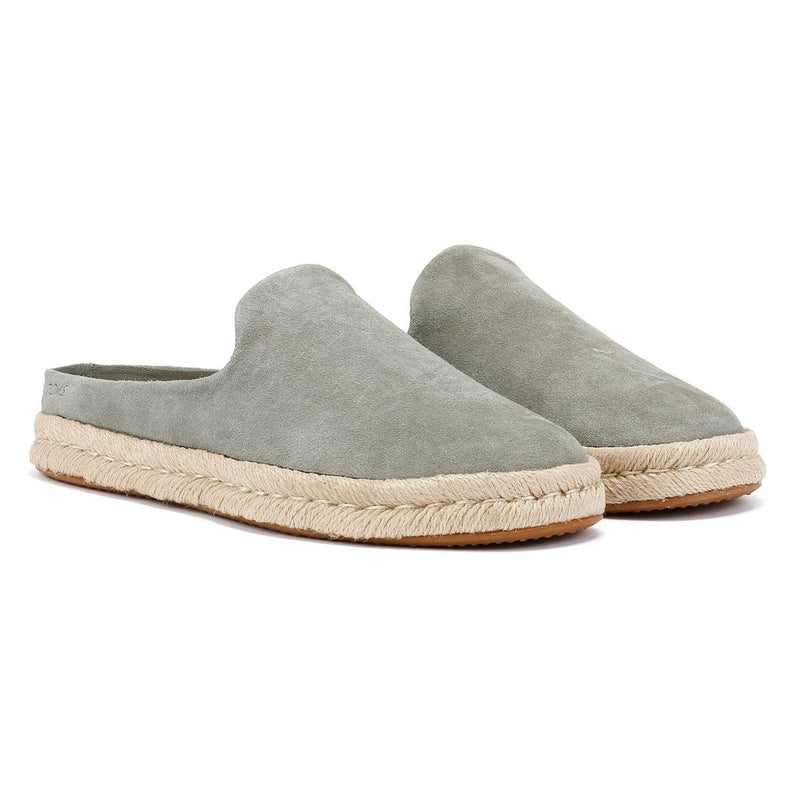 TOMS Santiago Suede Men's Vetiver Gray Mules